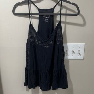 Soft & Sexy Black Lace-Embroidered Camisole Tank